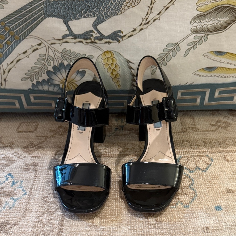 Prada Black Patent Leather Heels